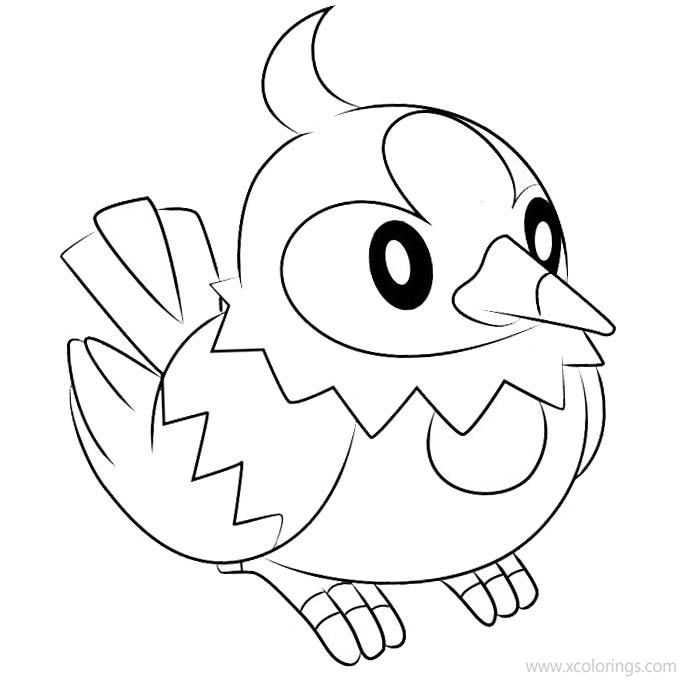 Free Starly Pokemon Coloring Pages printable