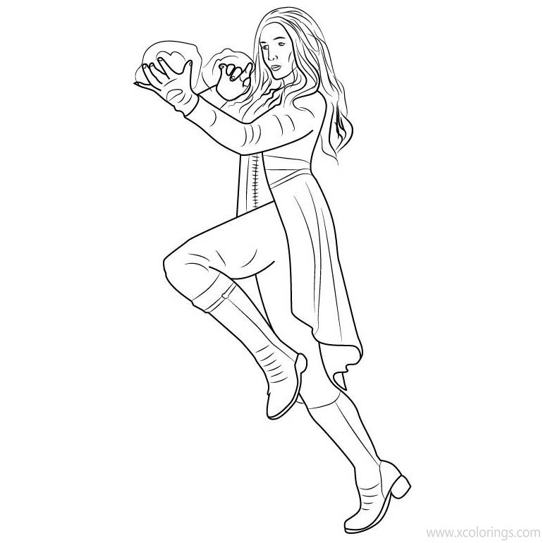 Superhero WandaVision Coloring Pages Scarlet Witch Tutorial