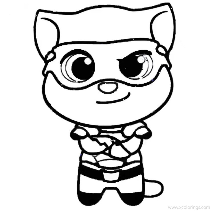Talking Tom Heroes Angela Coloring Pages - XColorings.com