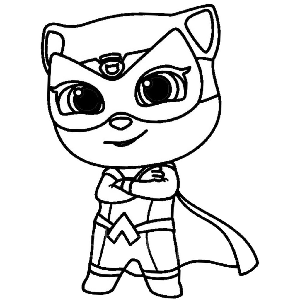Talking Tom Heroes Coloring Pages Hero Hank and Talking Tom