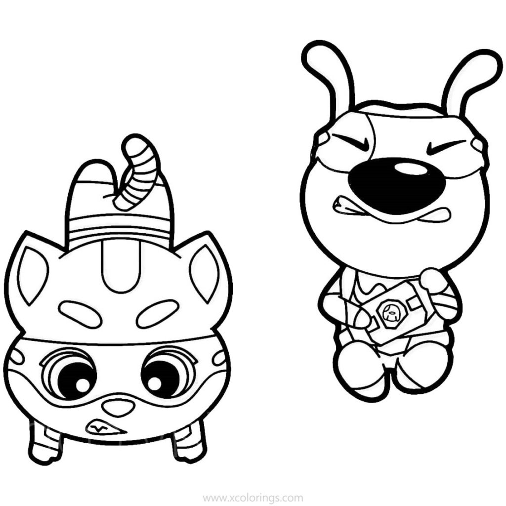 Talking Tom Heroes Coloring Pages Characters - XColorings.com