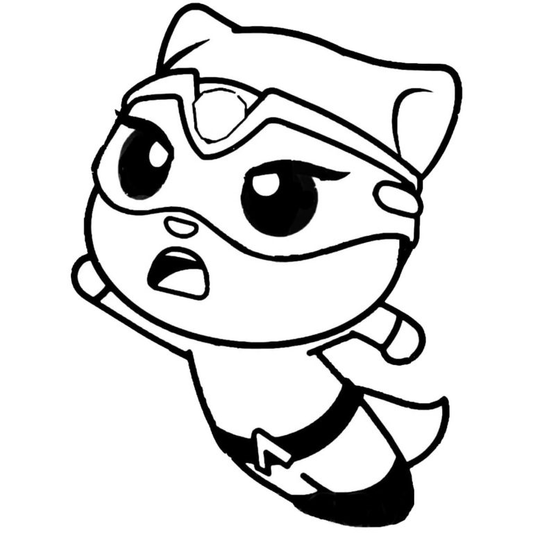 Ginger from Talking Tom Heroes Coloring Pages - XColorings.com