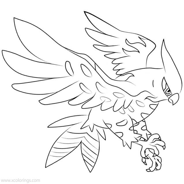 Talonflame Pokemon Coloring Pages - XColorings.com