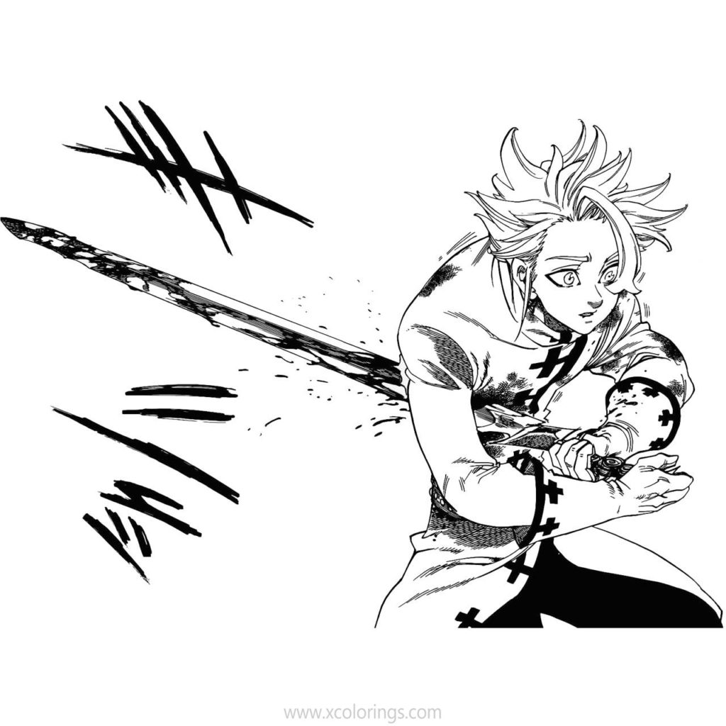 The Seven Deadly Sins Coloring Pages Ban Printable - XColorings.com