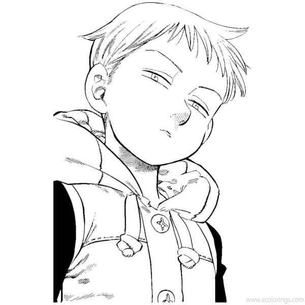 King from The Seven Deadly Sins Coloring Pages - XColorings.com