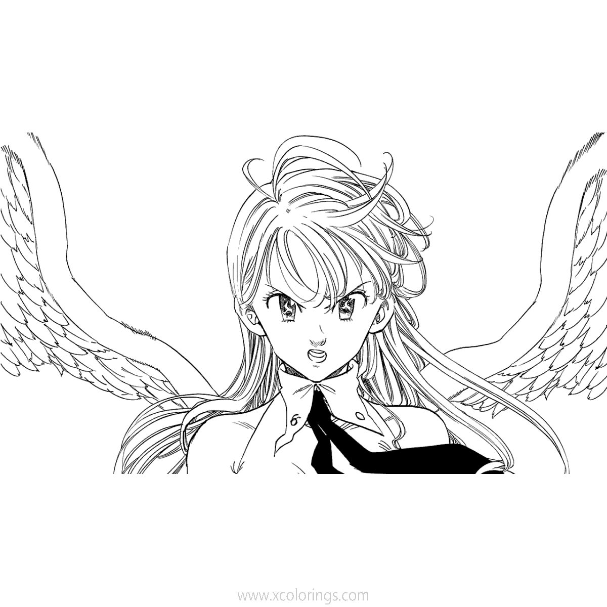 Free The Seven Deadly Sins Coloring Pages Elizabeth printable