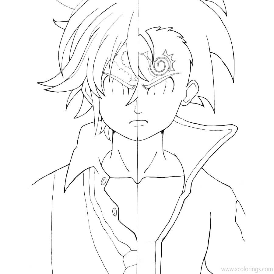 Free The Seven Deadly Sins Coloring Pages Fan Lineart printable