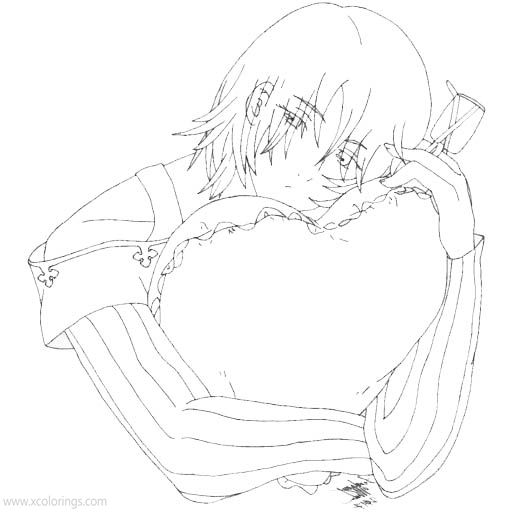 Free The Seven Deadly Sins Coloring Pages Gowther with a Pillow printable