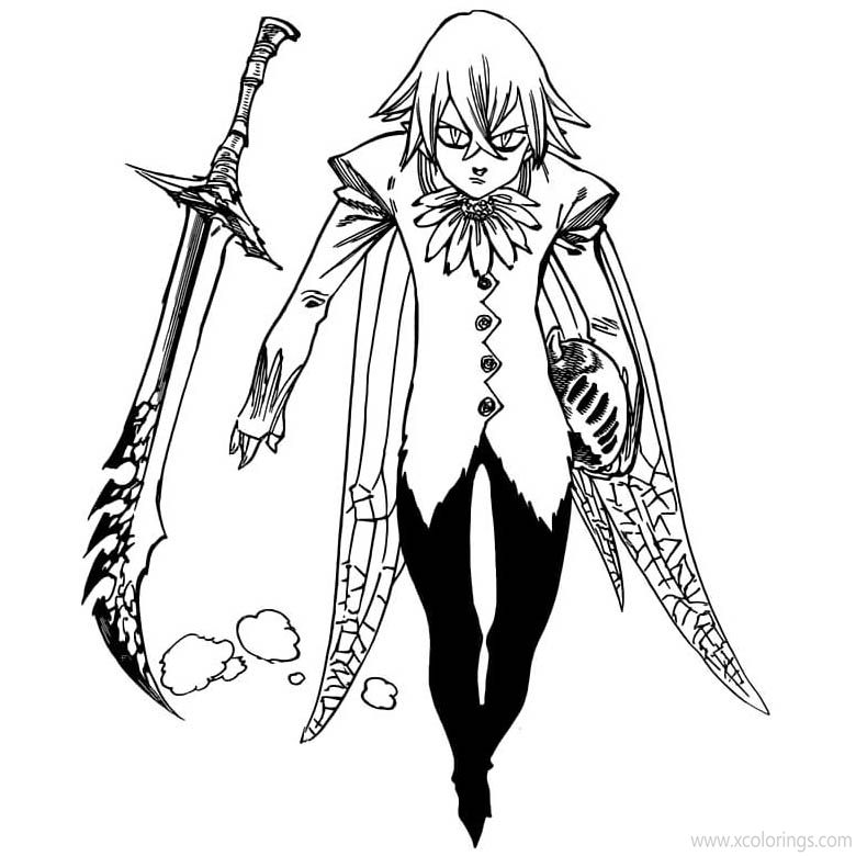 Free The Seven Deadly Sins Coloring Pages Helbram printable