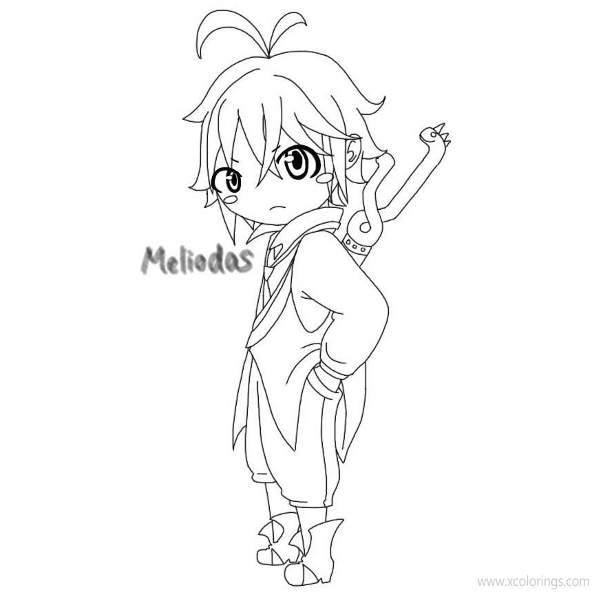 Free The Seven Deadly Sins Coloring Pages Meliodas Drawing by junicole printable