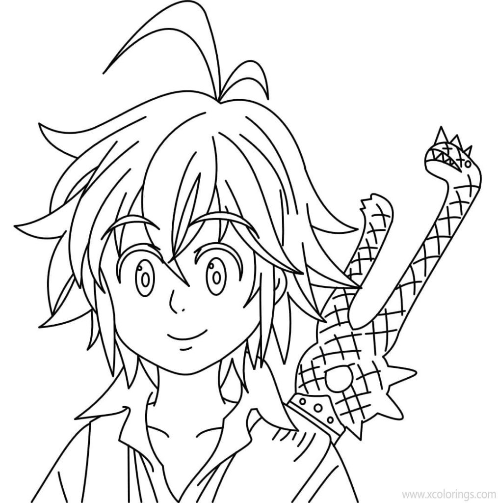 Cute Elizabeth from The Seven Deadly Sins Coloring Pages - XColorings.com