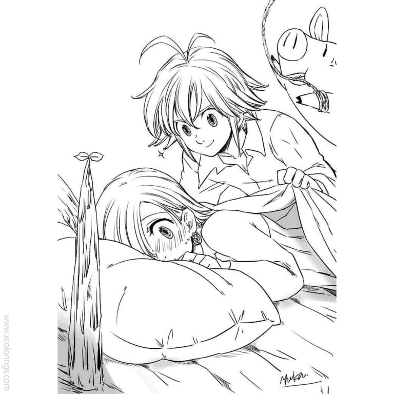 The Seven Deadly Sins Coloring Pages Nanatsu No Taizai Character Ban