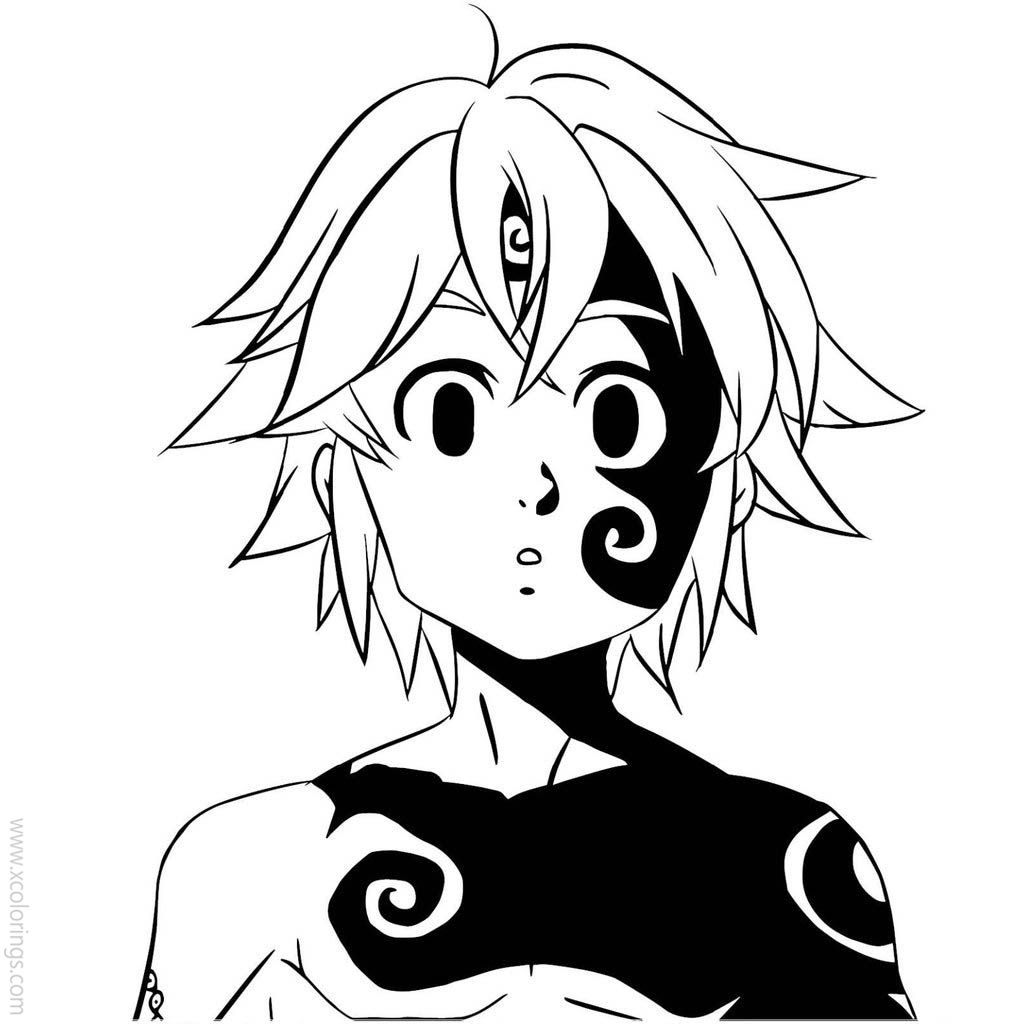 Free The Seven Deadly Sins Coloring Pages Zeldris printable