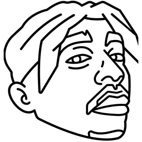Free Tupac Coloring Pages Easy to Paint printable