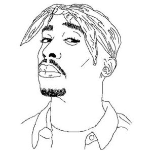 Tupac Coloring Pages Portrait - XColorings.com