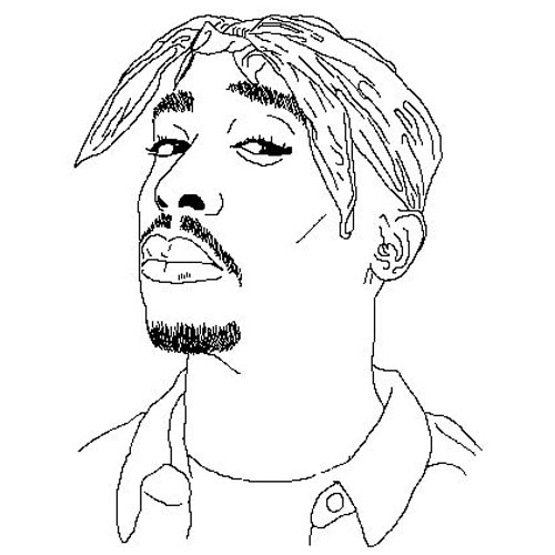 Tupac Coloring Pages Lineart by bainszi09 - XColorings.com