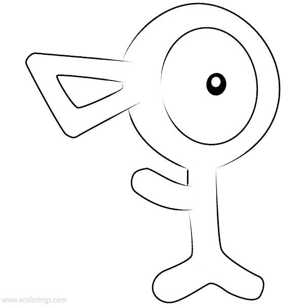 Free Unown Pokemon Coloring Pages printable