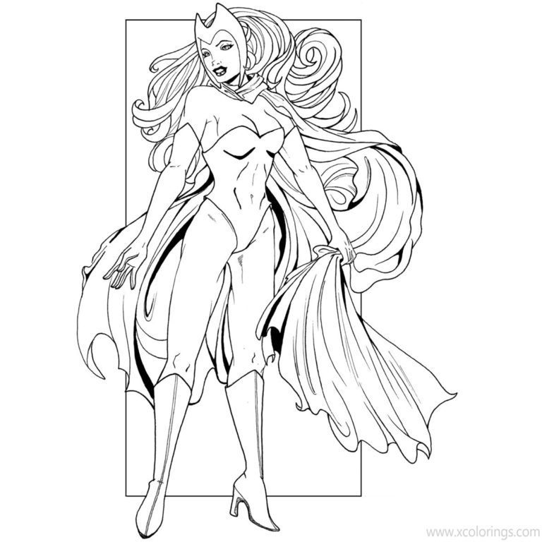 WandaVision Coloring Pages Hero Vision - XColorings.com