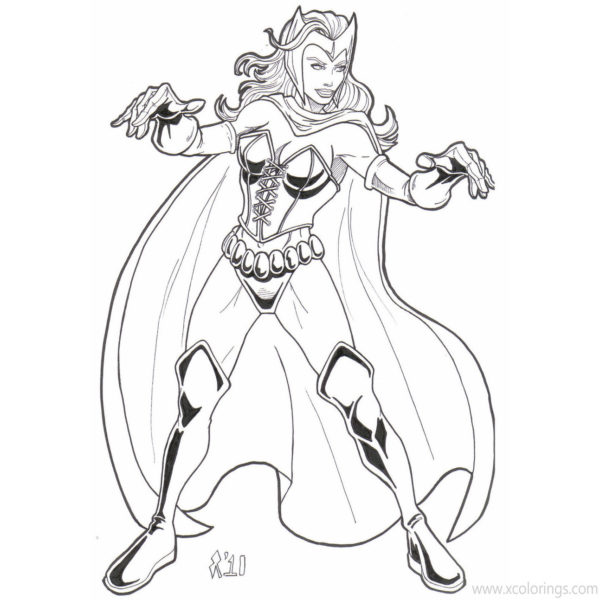 Scarlet Witch Logo Coloring Pages Coloring Pages