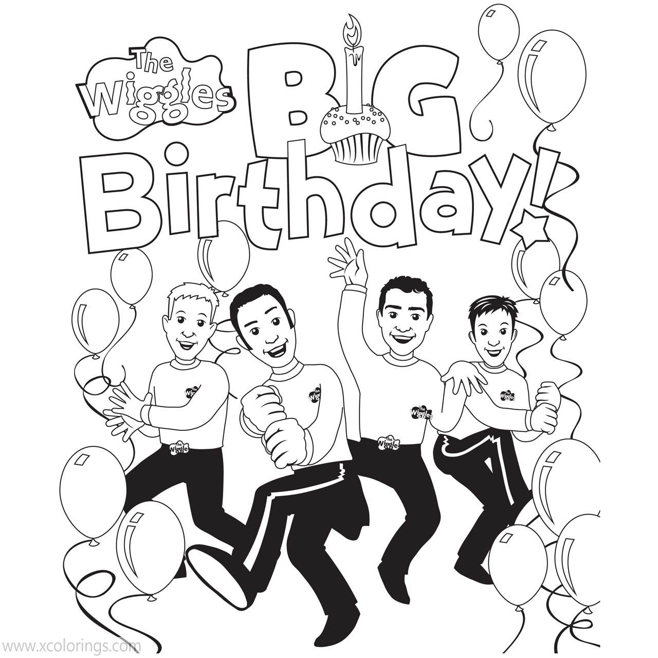 Free Wiggles Coloring Pages Big Birthday printable