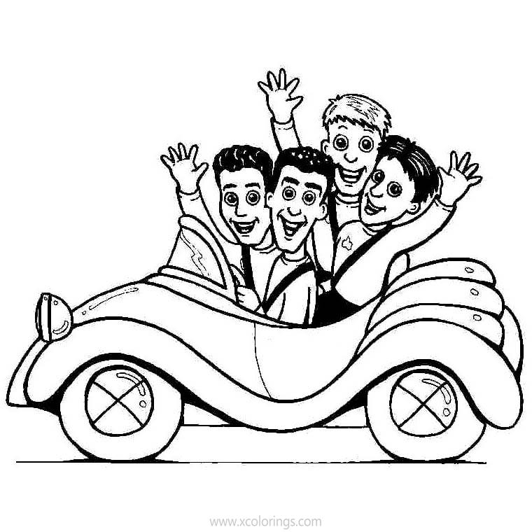 Free Wiggles Coloring Pages Characters In the Car printable