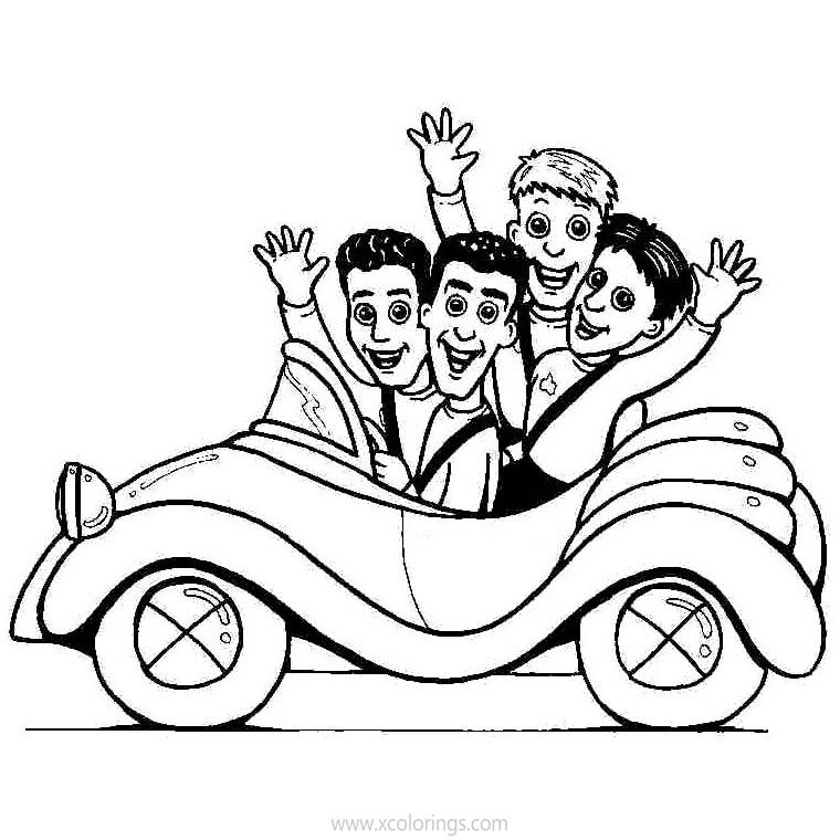 Wiggles Coloring Pages Characters In the Car - XColorings.com