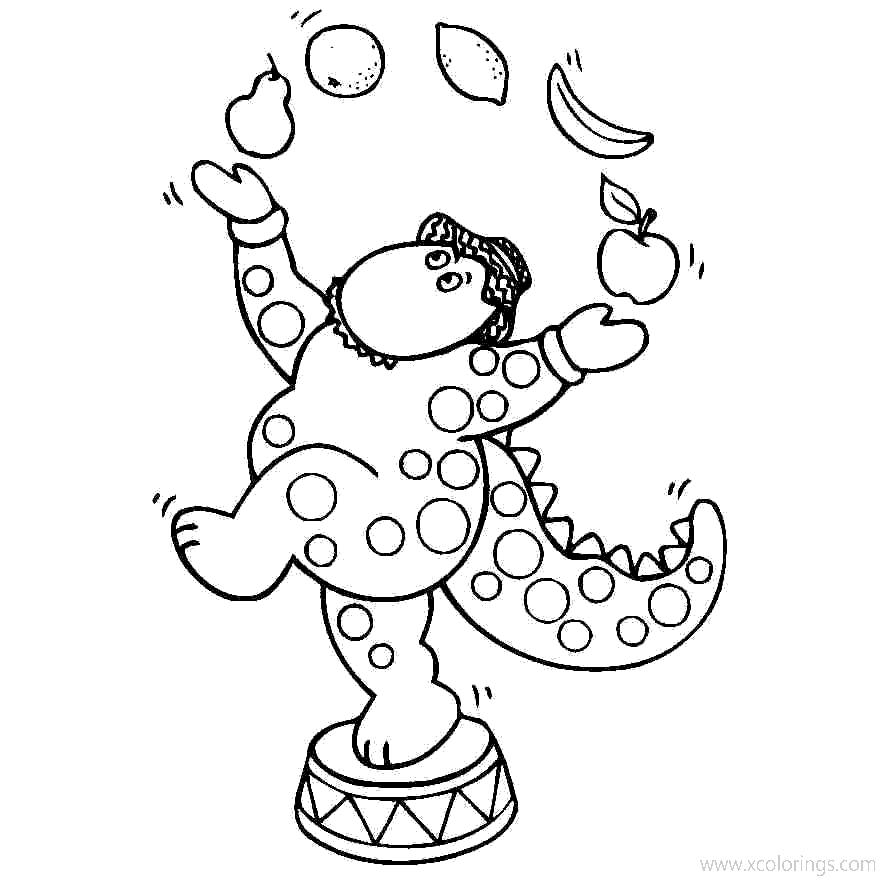 Free Wiggles Coloring Pages Dorothy the Dinosaur printable