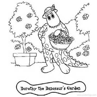 Free Wiggles Coloring Pages Dorothy the Dinosaur's Garden printable