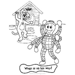 Wiggles Coloring Pages Wags the Dog - XColorings.com