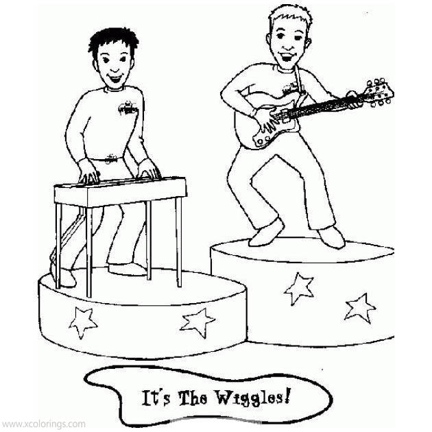 Free Wiggles Coloring Pages Playing Music printable