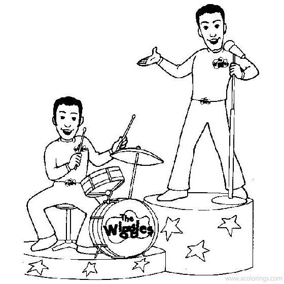 Free Wiggles Coloring Pages Show Time printable
