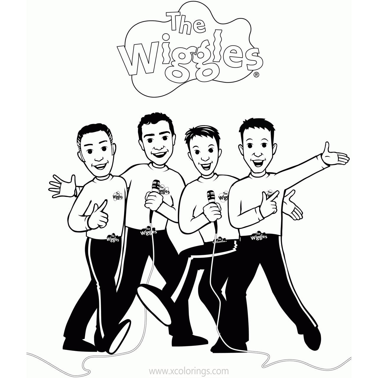Free Wiggles Coloring Pages Singing Together printable