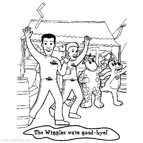 Free Wiggles Coloring Pages Wave Goodbye printable