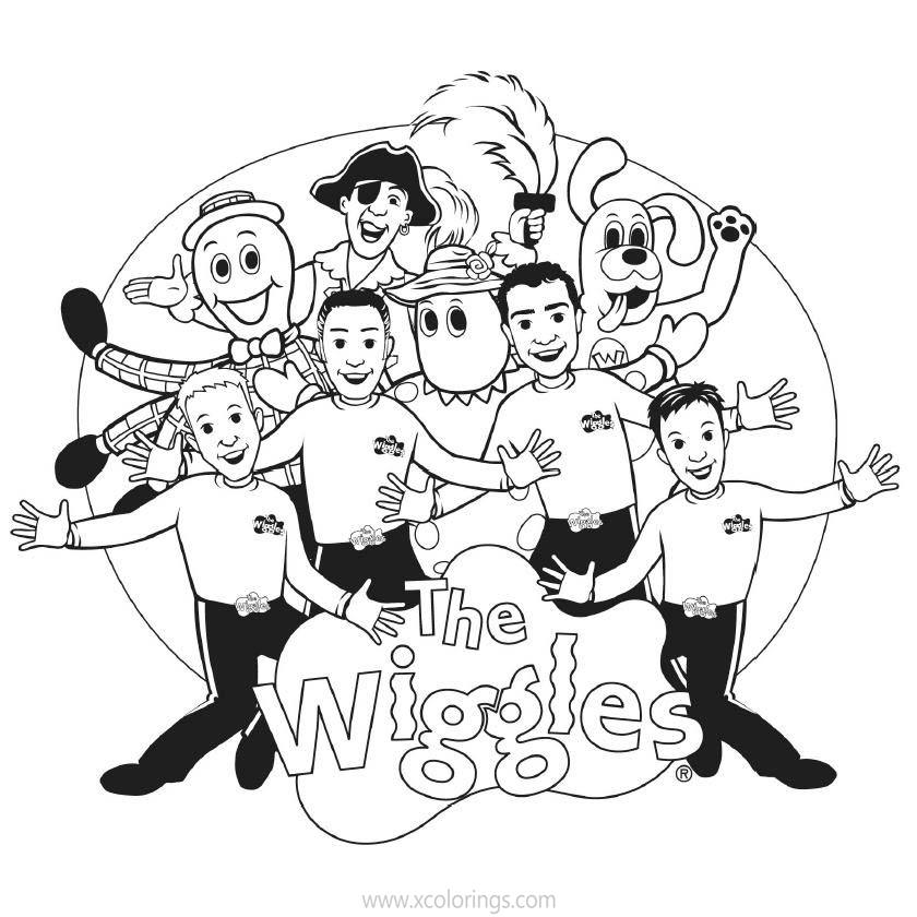 Free Wiggles Coloring Pages with Wiggles Friends printable
