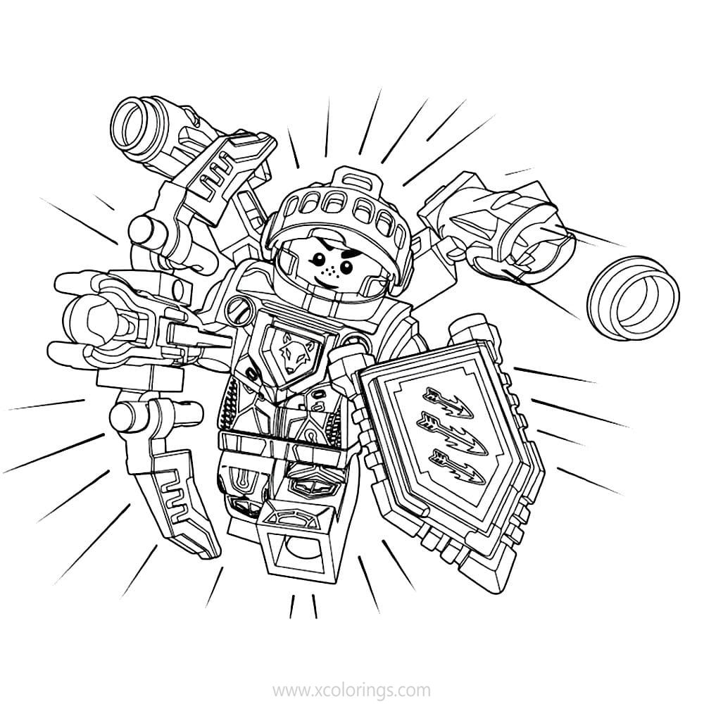 Free Aaron from LEGO NEXO Knights Coloring Pages printable