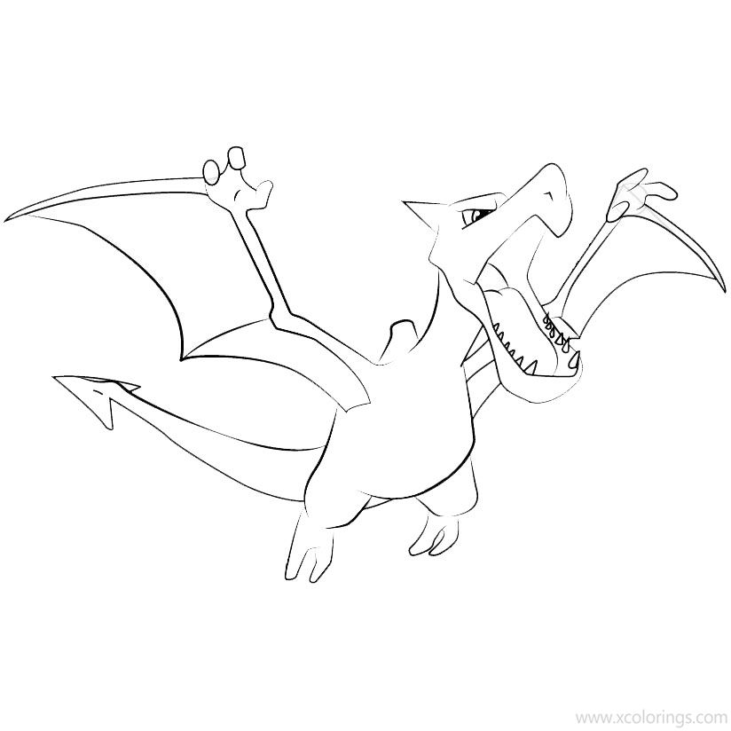 Free Aerodactyl from Pokemon Coloring Pages printable