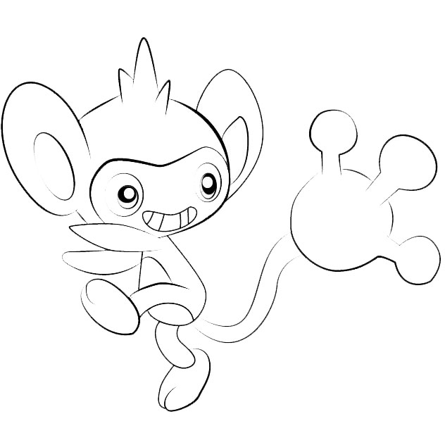 Free Aipom from Pokemon Coloring Pages printable