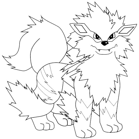 Free Arcanine from Pokemon Coloring Pages printable