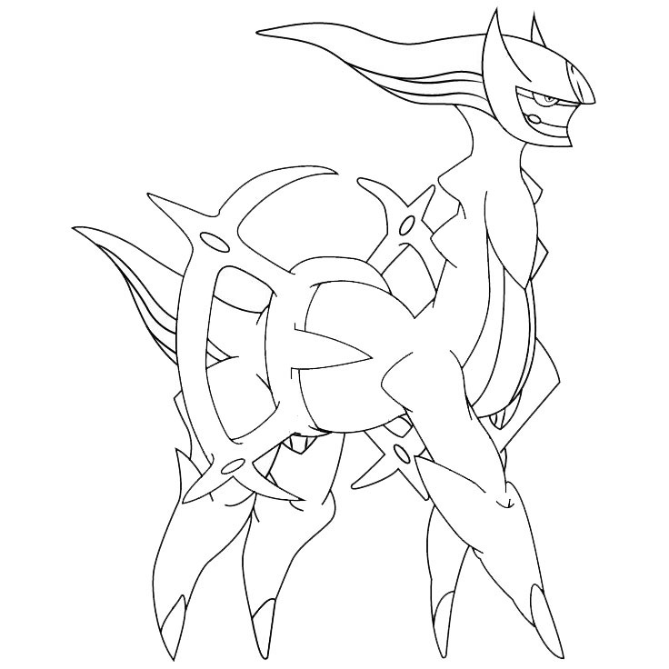 Arceus from Pokemon Coloring Pages - XColorings.com