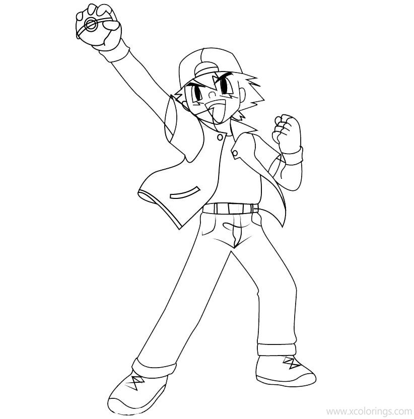 Free Ash Ketchum from Pokemon Coloring Pages printable