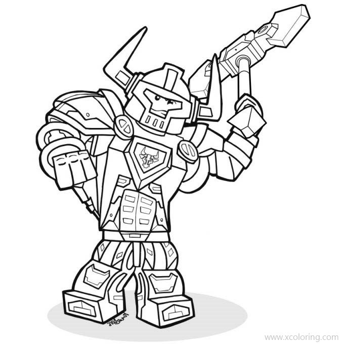 Free Axl from LEGO NEXO Knights Coloring Pages printable