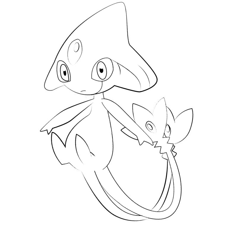 Free Azelf Pokemon Coloring Pages printable