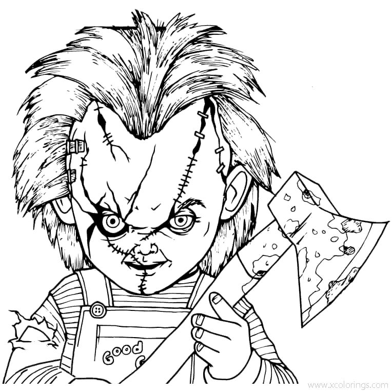 Chucky And Tiffany Coloring Pages.