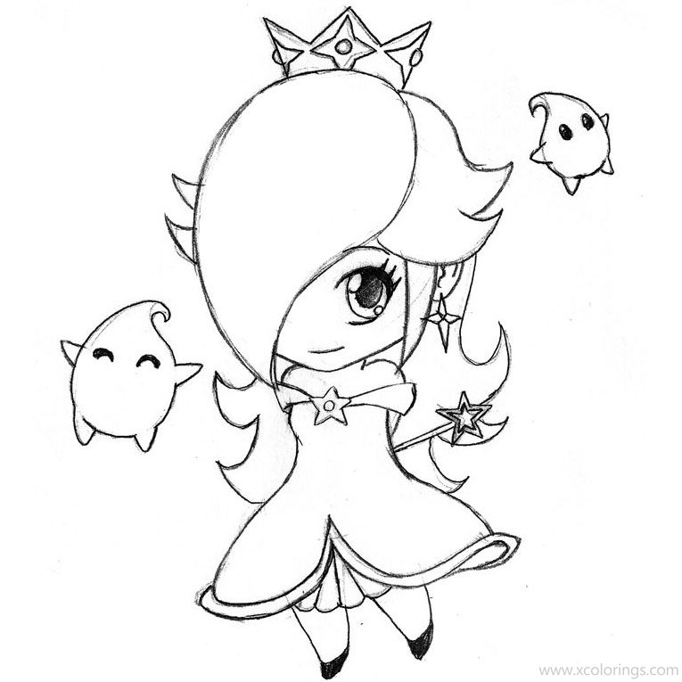 Free Baby Rosalina Coloring Pages Outline printable