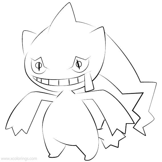Free Banette from Pokemon Coloring Pages printable