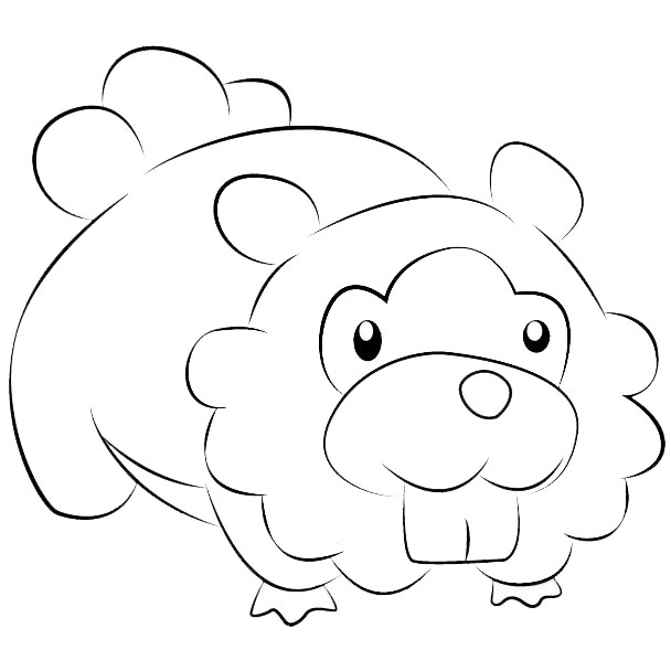 Free Bidoof from Pokemon Coloring Pages printable