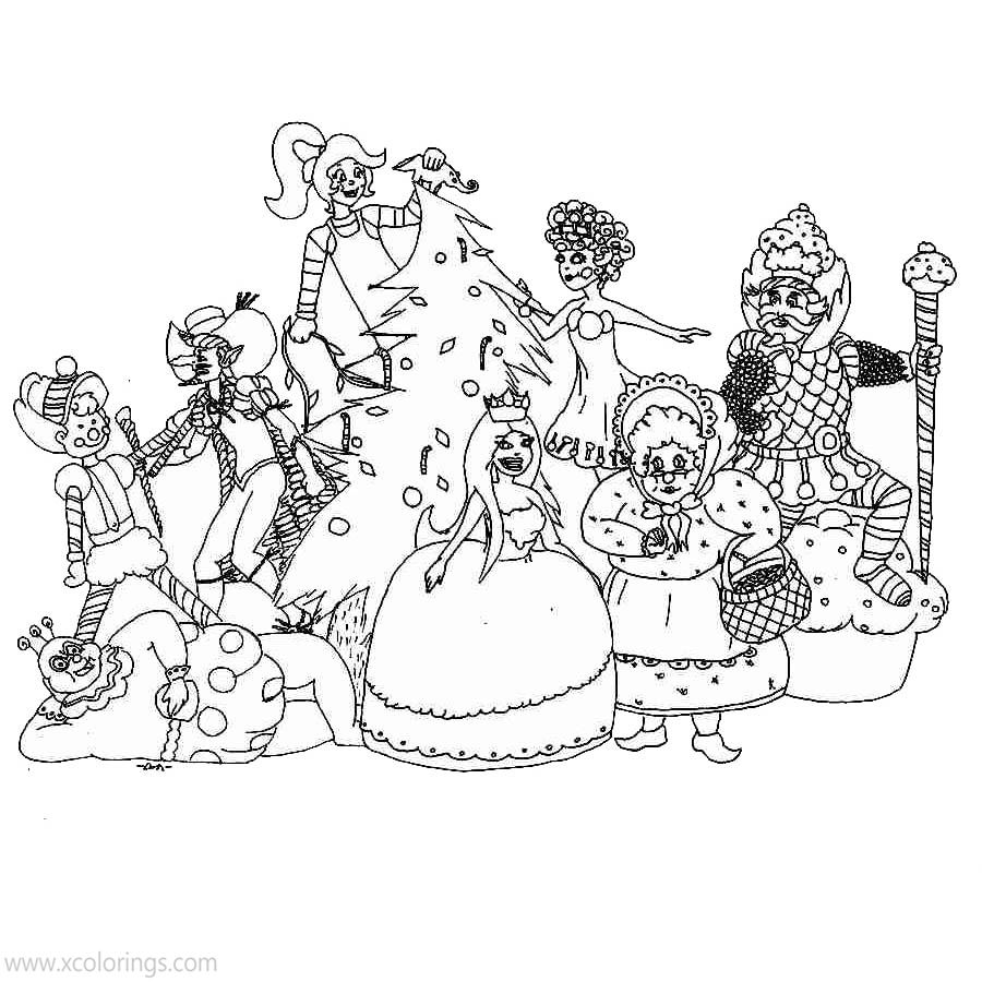 Free Candyland Coloring Pages Characters printable