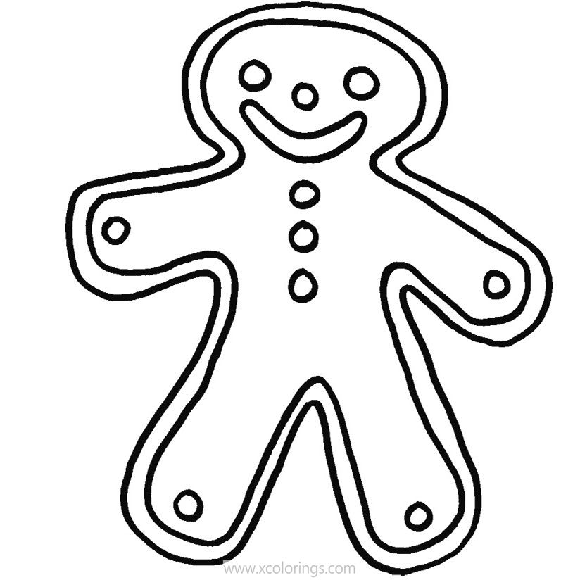 Free Candyland Coloring Pages Gingerbread Man printable