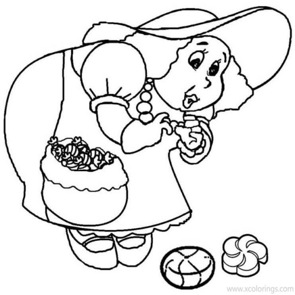 Candyland Coloring Pages Lolly with Lollipop - XColorings.com