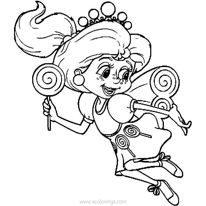 Free Candyland Coloring Pages Princess Lolly is Flying printable